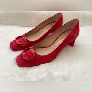 Stuart Weitzman Red Suede Heels